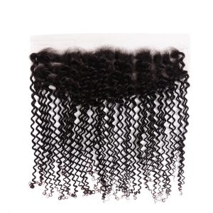 center wig remy hair 13x4 kinky curly frontal