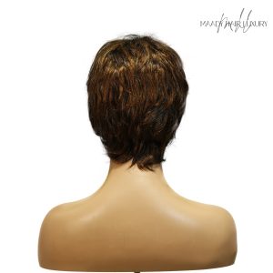 center wig machine made black wig remy hair tc066