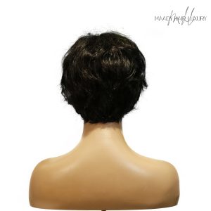 center wig machine made black wig remy hair tc16