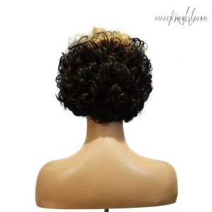 center wig machine made black wig remy hair tc004