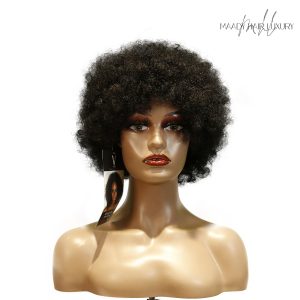 center wig machine made black wig remy hair tc010