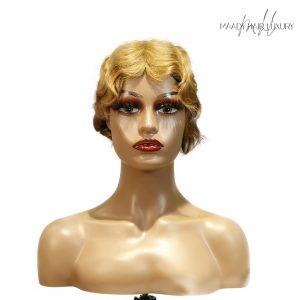 center wig machine made #27 wig remy hair h001