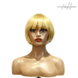 center wig machine made color wig remy hair