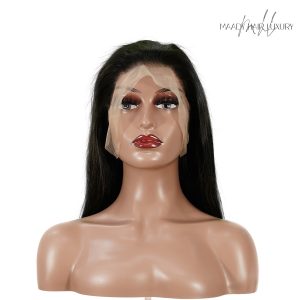 center wig 13x4 straight bob lace front wig natural black asian raw hair