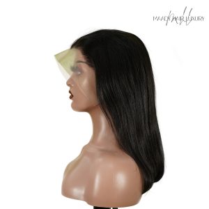 center wig 13x4 straight bob lace front wig natural black asian raw hair