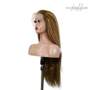center wig 13x4 straight lace front wig m4&27 highlight remy hair 26 inch