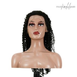 center wig 13x4 kinky curly lace front wig natural black remy hair